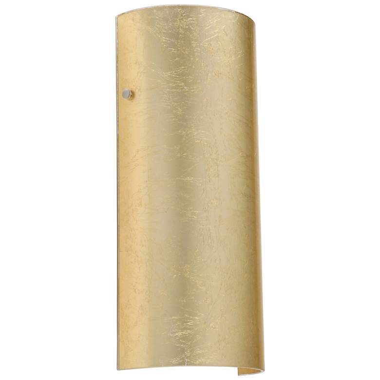 Image 1 Besa Torre 13 3/4" High Gold Foil LED Wall Sconce