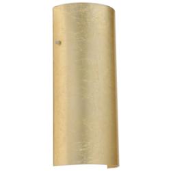 Besa Torre 14 Wall Sconce - Gold Foil decor, Polished Nickel