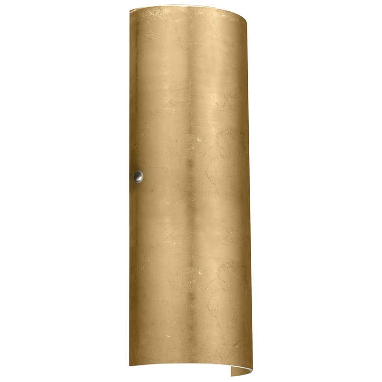 Image 1 Besa Torre 18 Wall Sconce - Gold Foil decor, Satin Nickel