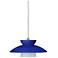 Besa Trilo 7" Wide Blue Matte/Satin Nickel Mini Pendant
