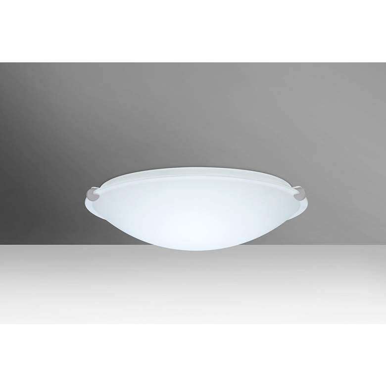 Image 3 Besa Trio 12 11 3/4" Wide Satin Nickel Ceiling Light more views