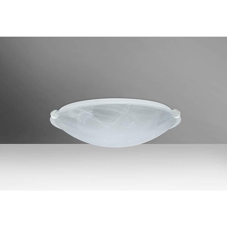 Image 2 Besa Trio 12" Wide Marble/White LED Ceiling Light more views