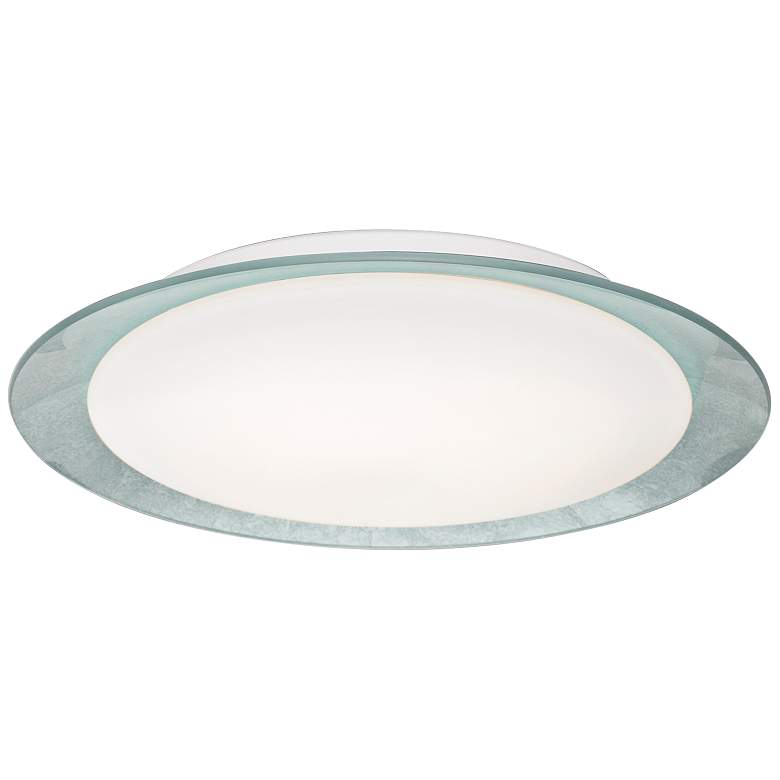 Image 2 Besa Tuca 15 1/2"W Silver Foil Opal Matte LED Ceiling Light