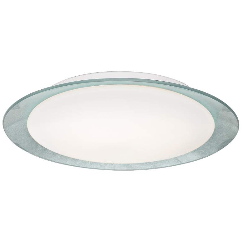 Image 2 Besa Tuca 15 1/2 inchW Silver Foil Opal Matte LED Ceiling Light