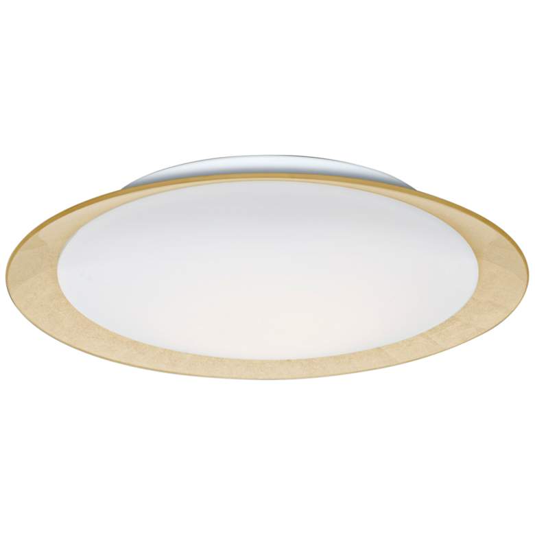 Image 2 Besa Tuca 19 1/4 inchW Gold Foil Opal Matte LED Ceiling Light