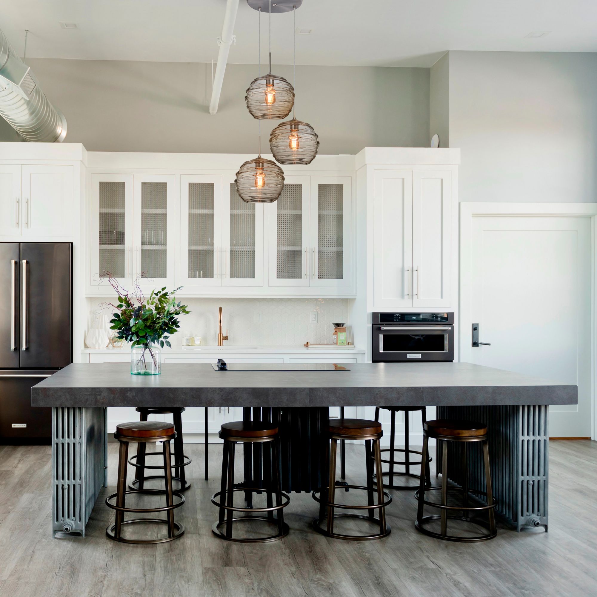 Image 2 Besa, Wave 10 Cord Pendant, Smoke, Satin Nickel Finish, 1x60W Medium Base more views
