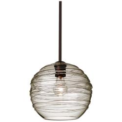 Besa Wave 10 Pendant 10 Wide Bronze Finish