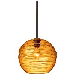 Besa Wave 10 Pendant 10 Wide Bronze Finish