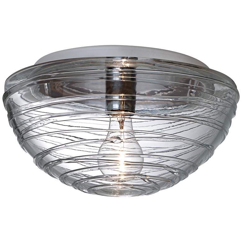 Image 1 Besa Wave 12" Wide Clear Ceiling Light