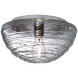 Besa Wave 12&quot; Wide Clear Ceiling Light