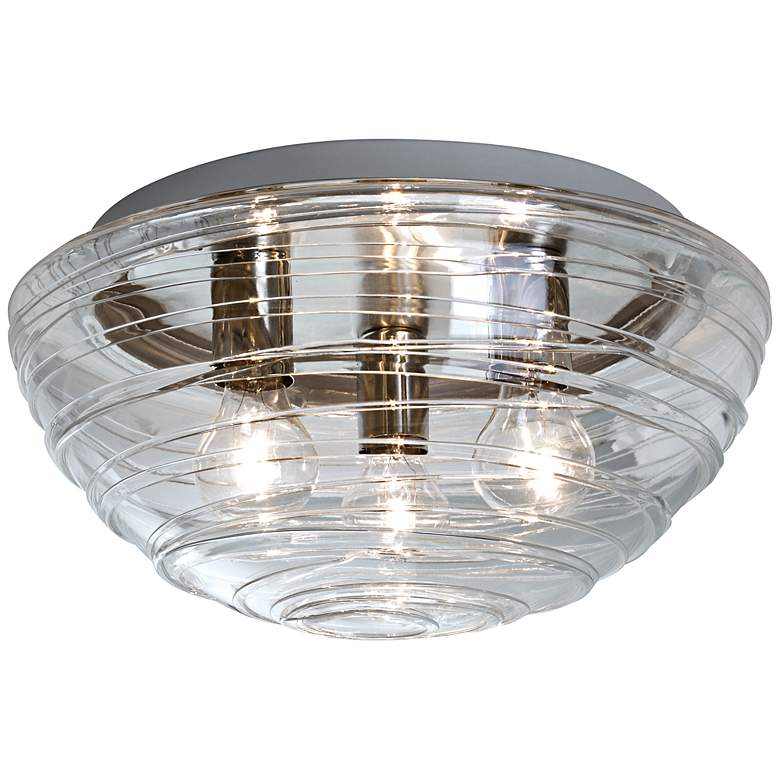 Besa Wave 15&quot; Wide Clear Ceiling Light
