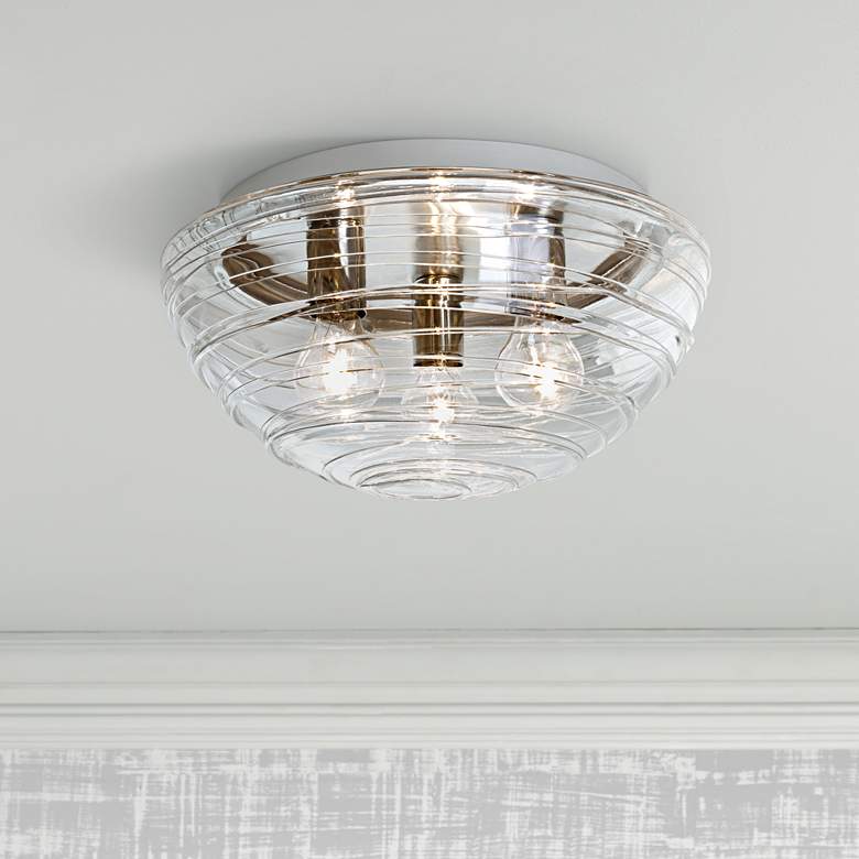 Image 1 Besa Wave 15 inch Wide Clear Ceiling Light