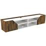 2_Besque 61 1/4" Wide White 2-Door Floating TV Stand
