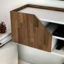 4_Besque 61 1/4" Wide White 2-Door Floating TV Stand more views