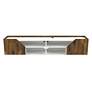 5_Besque 61 1/4" Wide White 2-Door Floating TV Stand more views