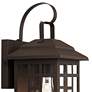 Bester Bronze and Glass Outdoor Lantern Wall Lights Set of 2 in scene