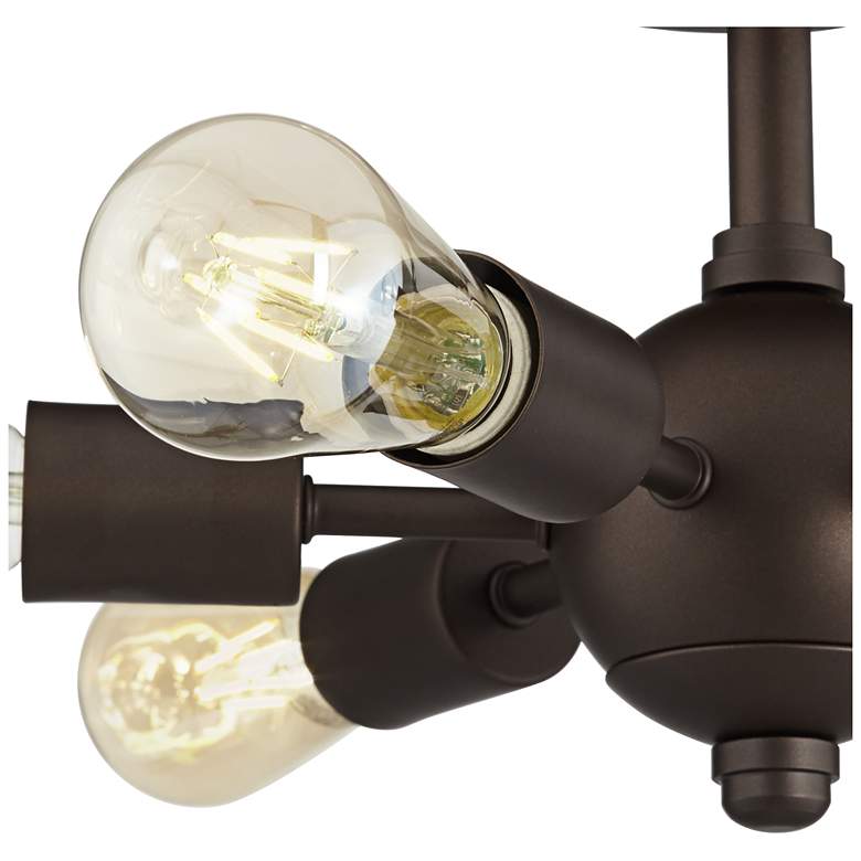 Bestla Bronze 6-Light Ceiling Light with 7W Amber LED Bulbs more views