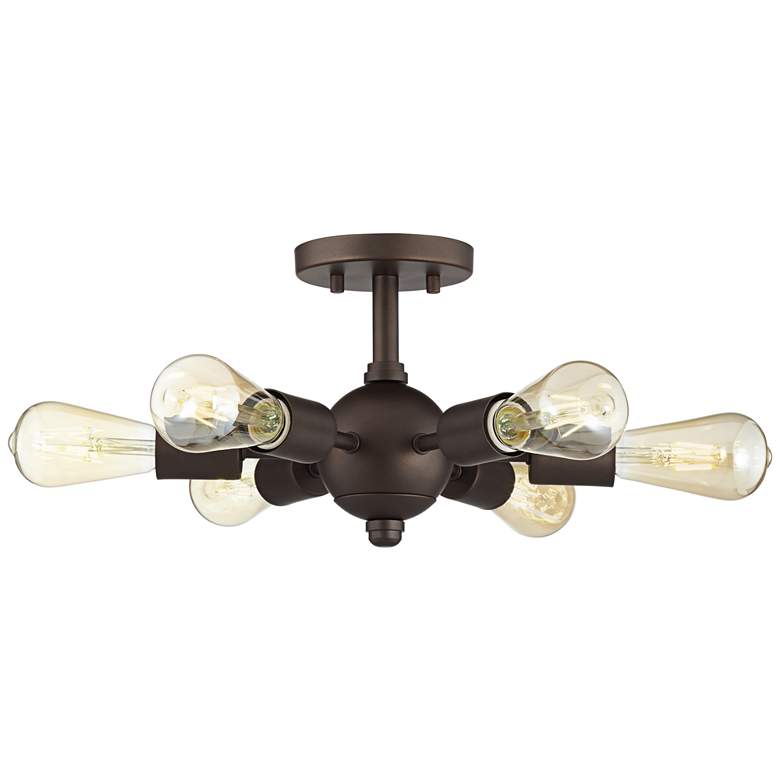 Bestla Bronze 6-Light Ceiling Light with 7W Amber LED Bulbs more views