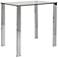 Beth Stainless and Clear Glass Bar Table