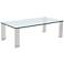 Beth Stainless and Clear Glass Coffee Table