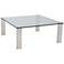 Beth Stainless and Clear Glass Square Coffee Table