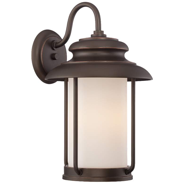Image 1 Bethany 16 3/4" High Mahogany Bronze LED Outdoor Wall Light