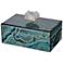 Bethany 8 1/4" Wide Turquoise Marble Decorative Box