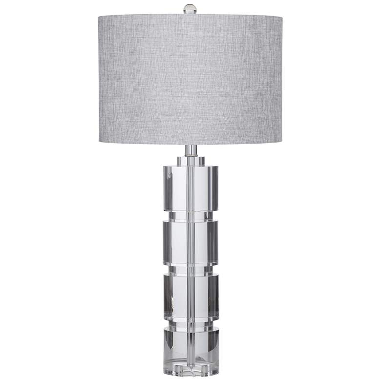 Image 2 Bethany Crystal Fluted Glass Column LED Table Lamp