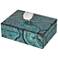 Bethany Large 9 3/4" Wide Turquoise Marble Decorative Box