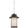 Bethany; LED Outdoor Hanging with Satin White Glass
