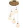 Betonicifolia 14"W Modern Brass LED Multi-Light Pendant