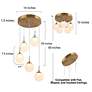 4_Betonicifolia 14"W Modern Brass LED Multi-Light Pendant more views