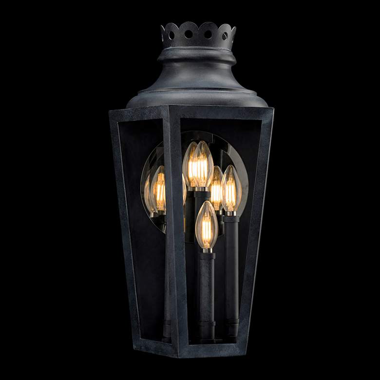 Image 1 Betony 20"H x 11"W 4-Light Outdoor Wall Light in Weathered Zinc