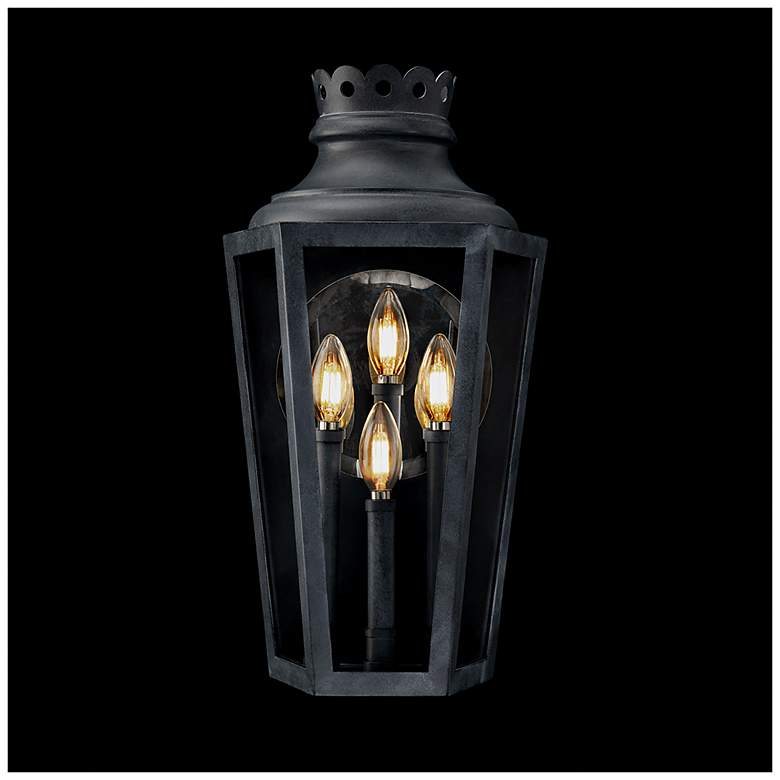 Image 2 Betony 20"H x 11"W 4-Light Outdoor Wall Light in Weathered Zinc more views