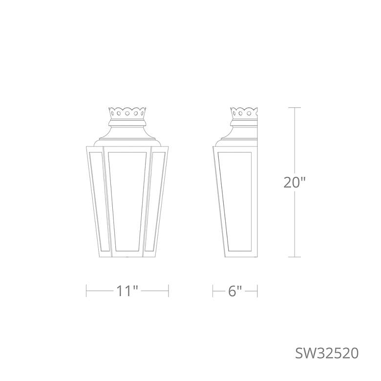 Image 4 Betony 20"H x 11"W 4-Light Outdoor Wall Light in Weathered Zinc more views