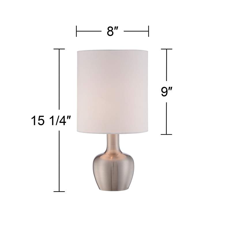 Betsy Brushed Nickel 15 1/4 inch High Touch On-Off Table Lamp more views