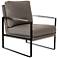 Bettina Gray Leather Lounge Chair