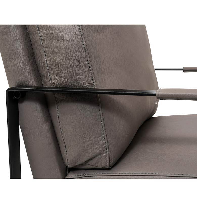 Image 3 Bettina Gray Leather Lounge Chair more views