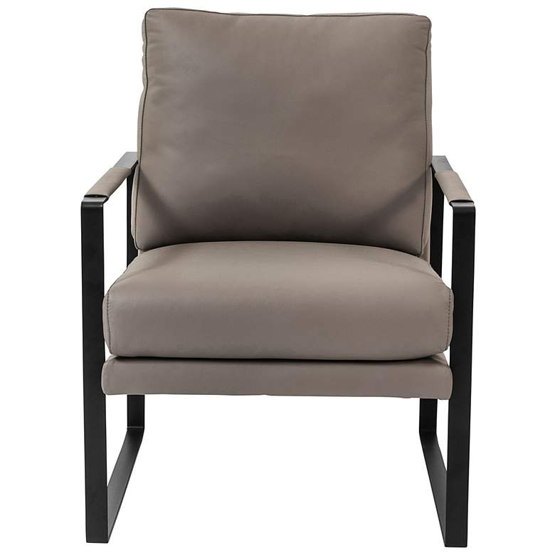 Image 5 Bettina Gray Leather Lounge Chair more views