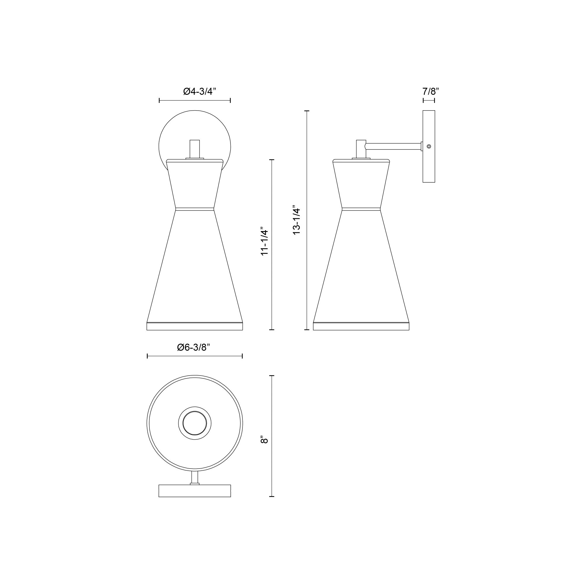 Image 2 Betty 13 1/4" High Matte Black Wall Sconce more views