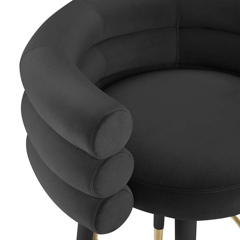 Image 2 Betty 30 1/4" Black Velvet Bar Stool more views