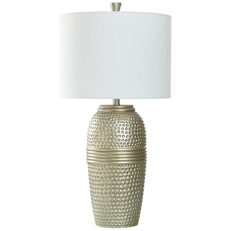 Image 1 Betty 32" High Champagne Silver Table Lamp With Off-White Shade