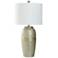 Betty 32" High Champagne Silver Table Lamp With Off-White Shade