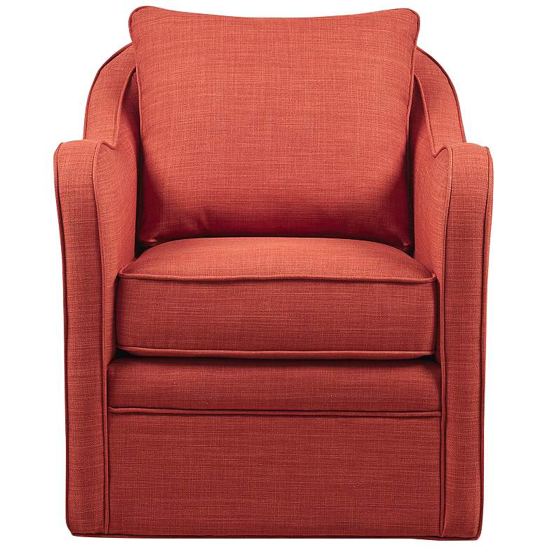 Image 2 Betty Bold Orange Fabric Swivel Armchair