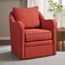 Betty Bold Orange Fabric Swivel Armchair