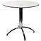 Betty Chrome Glass Top Round Dining Table