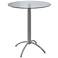 Betty Clear Glass and Chrome Round Bar Table