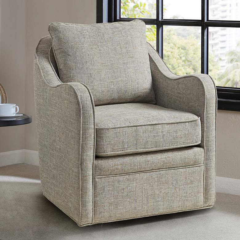 Image 1 Betty Gray Fabric Swivel Arm Chair