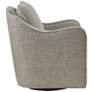 Betty Gray Fabric Swivel Arm Chair
