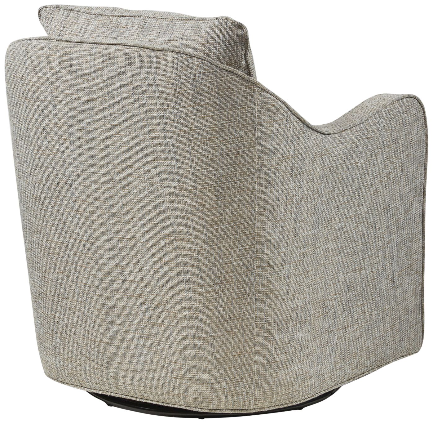 Betty Gray Fabric Swivel Arm Chair
